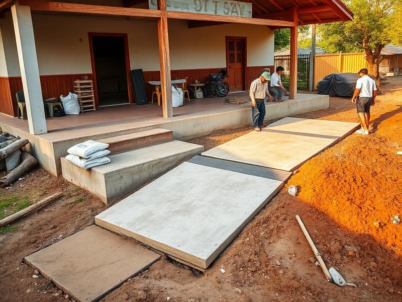 Concrete Access Ramp at the Multi-Purpose Hall
