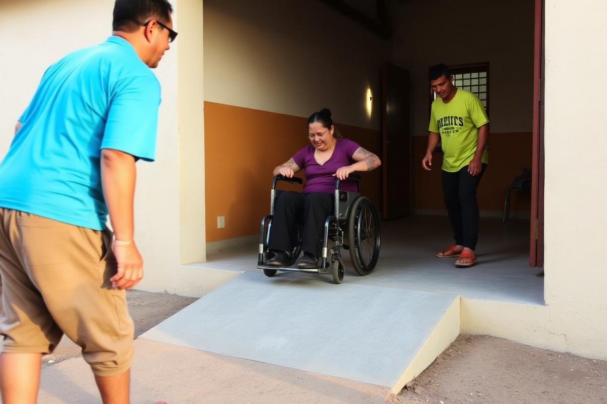 The ramp that reopened the barangay hall